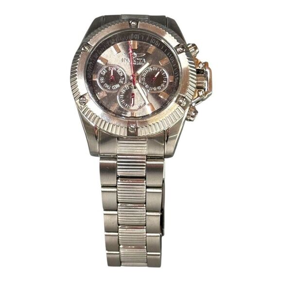 Invicta Mens 5717 Stainless Steel Chronograph Watch Sapphire Crystal Swiss Move - Picture 1 of 7